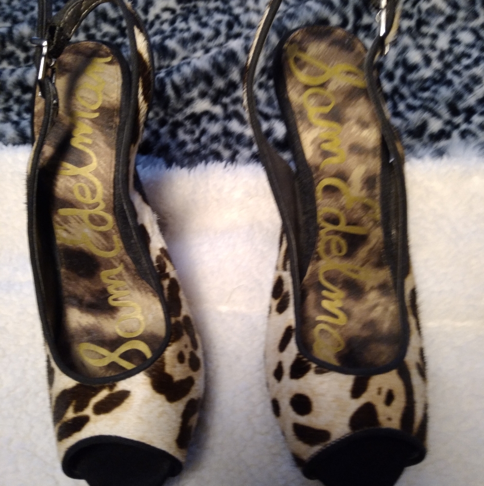 Platform Leopard skin 5 inch heelsl